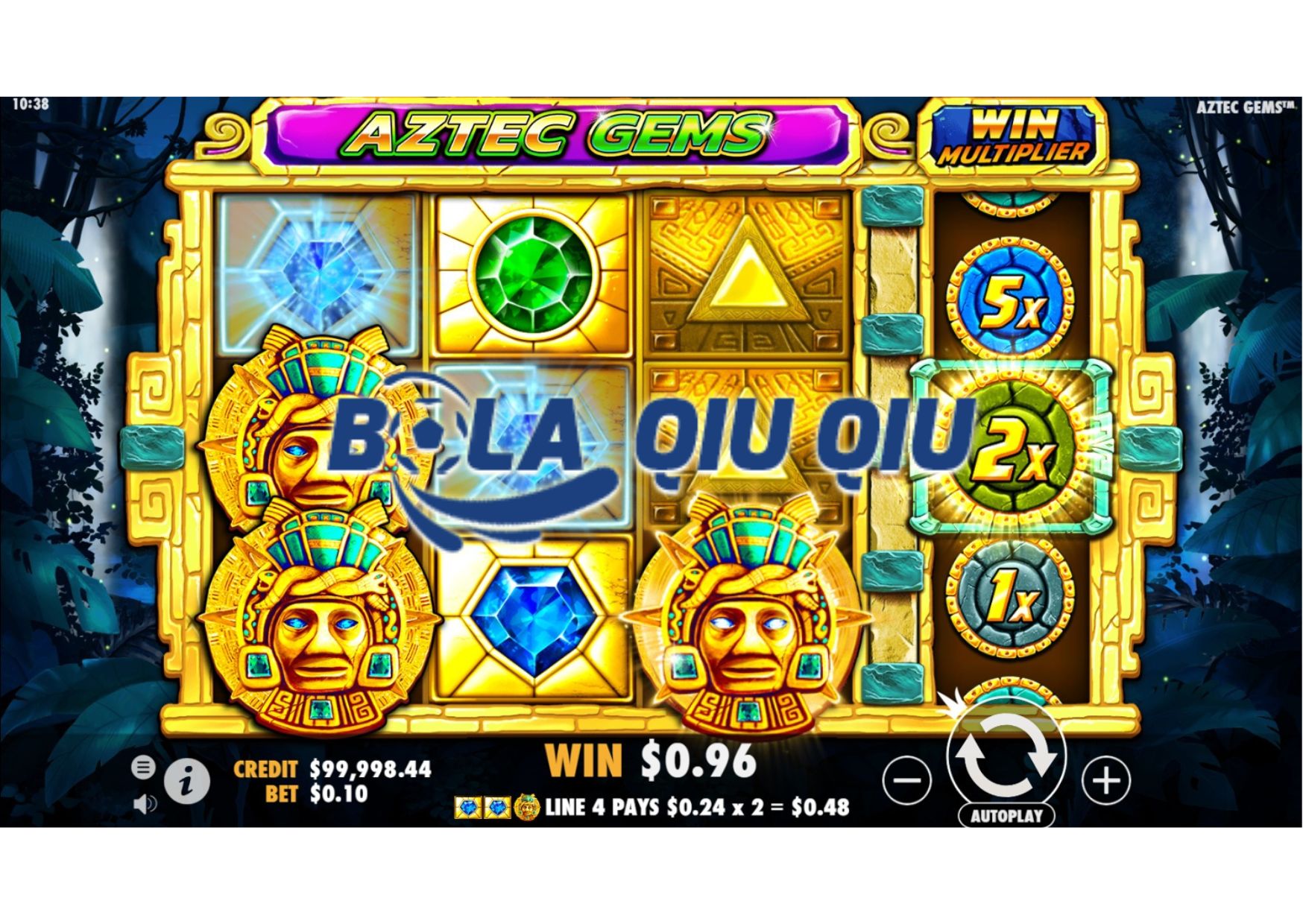 Rincian Pengali Slot Aztec Gems di Situs Bolaqiuqiu