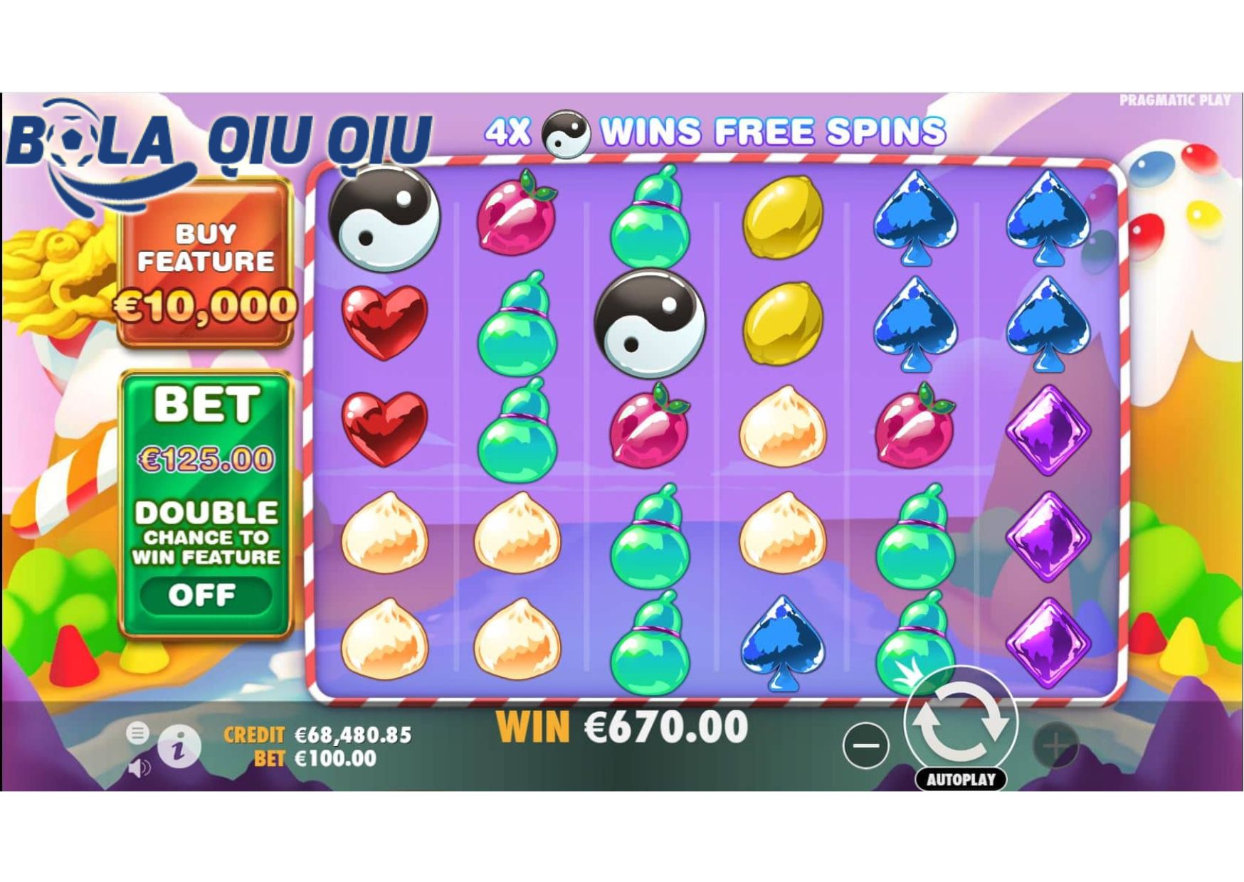 Fitur tambahan dalam slot Candy Village di situs Bolaqiuqiu