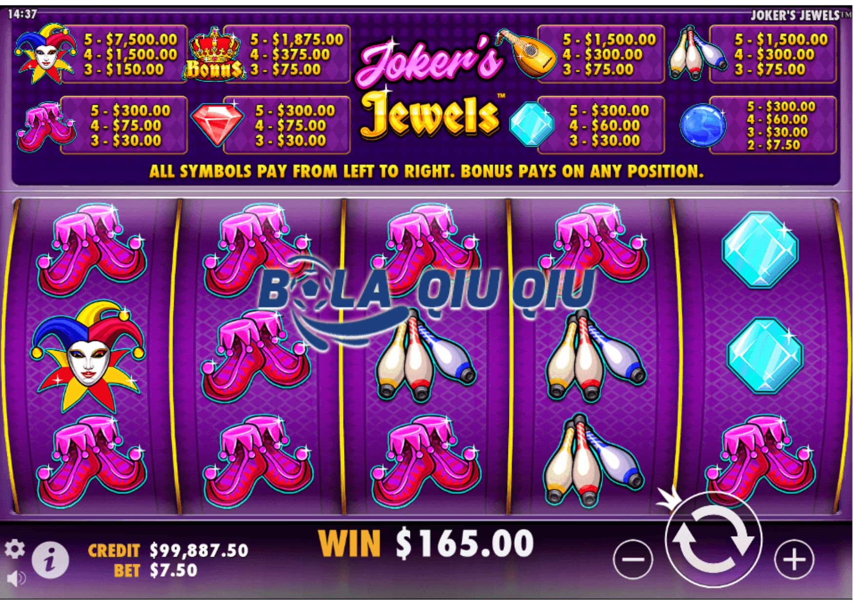 Strategi Menang Bermain Slot Joker’s Jewels di Situs Bolaqiuqiu