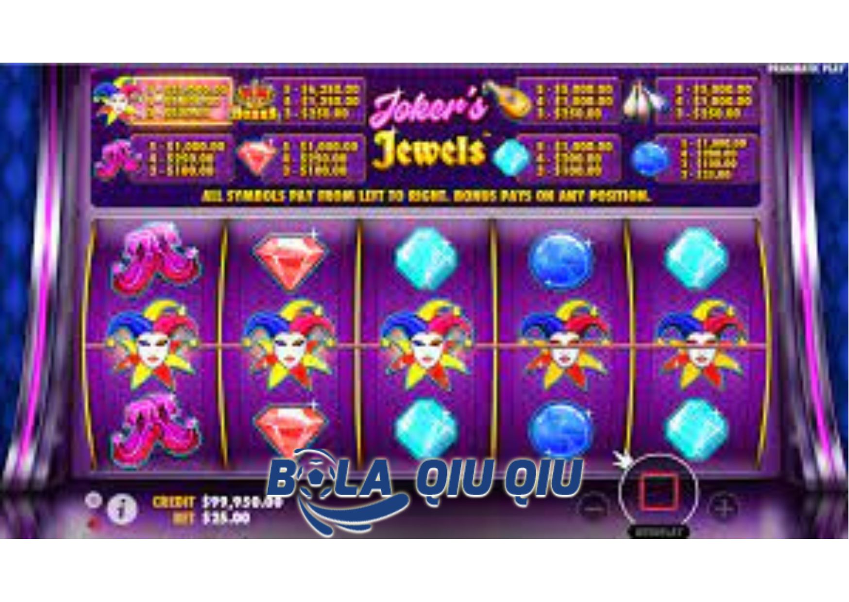 Fitur Bonus Slot Joker’s Jewels di Situs Bolaqiuqiu