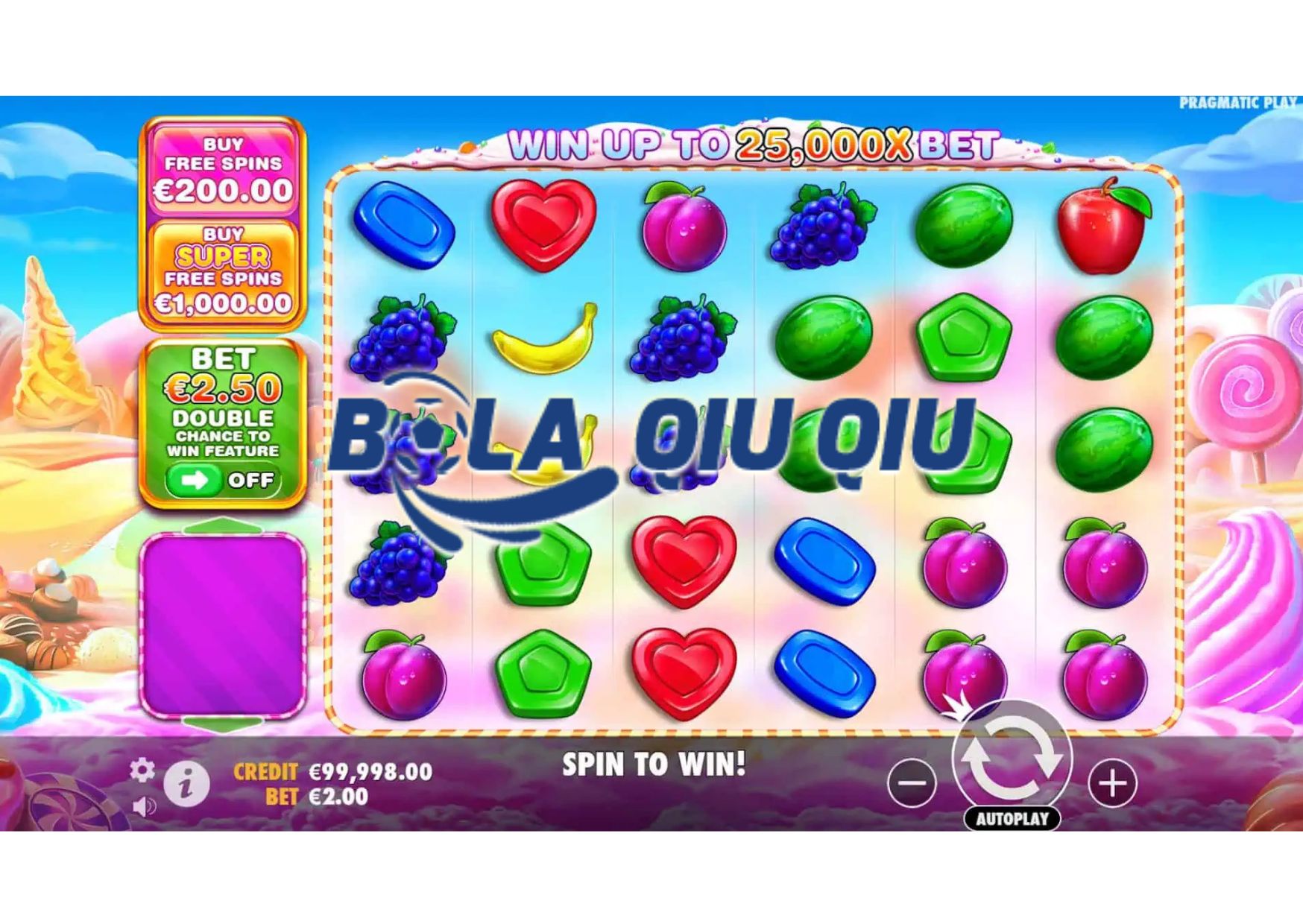 Pengganda Candy Bomb di Sweet Bonanza pada Situs BolaQiuQiu