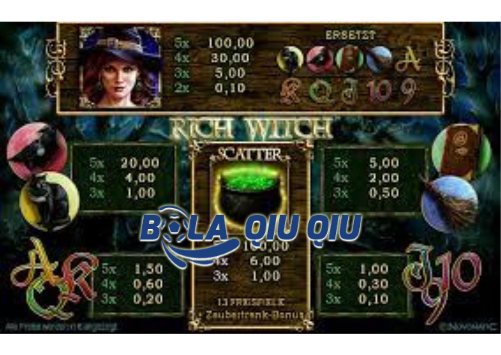 Penjelasan Fitur Stacked Wilds dalam Slot Rich Witch di Situs BolaQiuQiu