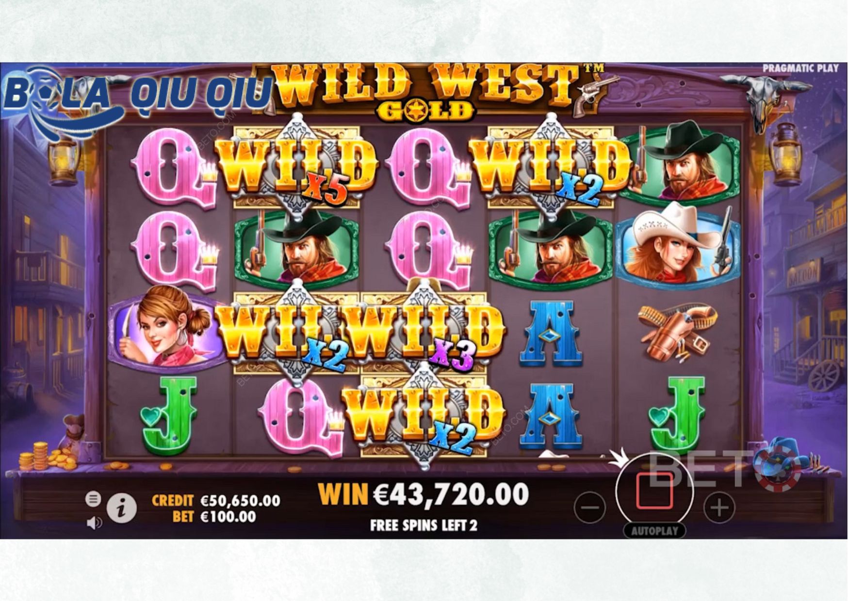 Fitur Sticky Wilds pada Slot Wild West Gold di Situs BolaQiuQiu