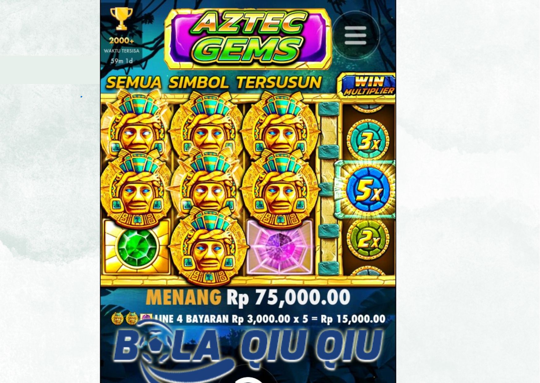 Fitur Bonus Multiplier Reel pada Slot Aztec Gems di Situs BolaQiuQiu