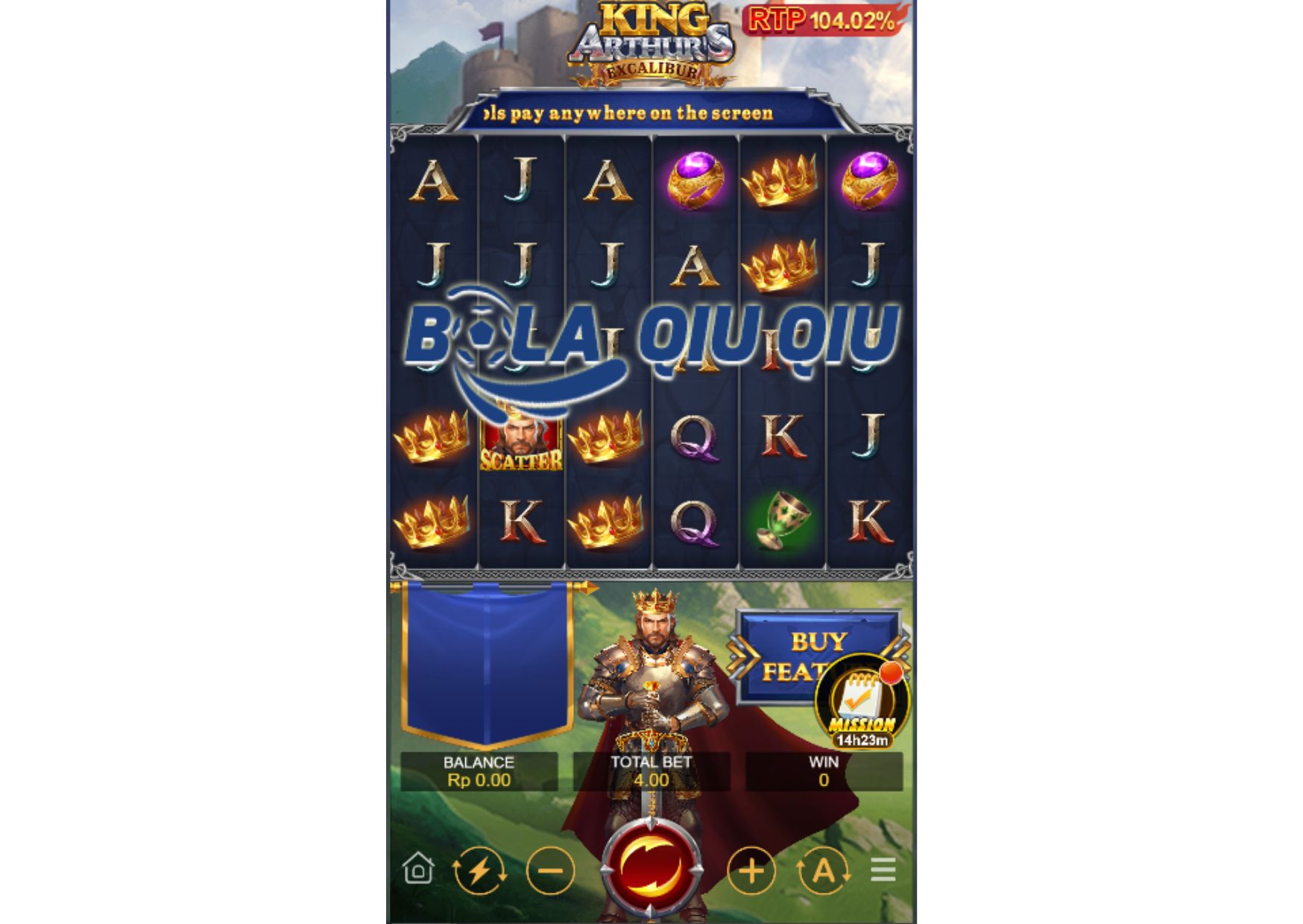 Penjelasan Fitur Bonus Slot King Arthur’s Excalibur di Situs BolaQiuQiu